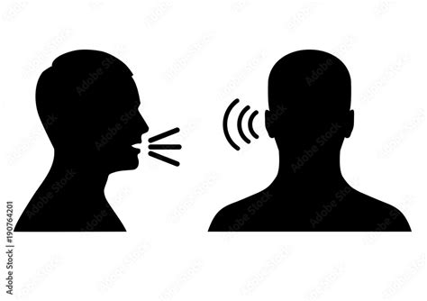 Vector Illustration Of A Listen And Speak Icon Voice Or Sound Symbol