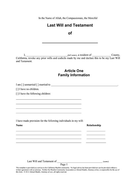 Free Printable Last Will And Testament Blank Forms Texas Texas Last