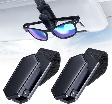 Amazon Veharvim 2 Pack Upgrade Sunglass Holder For Car Visor