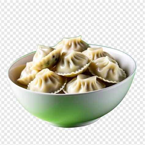 Premium Psd Bowl Of Dumplings Or Momos Png Isolated On Transparent