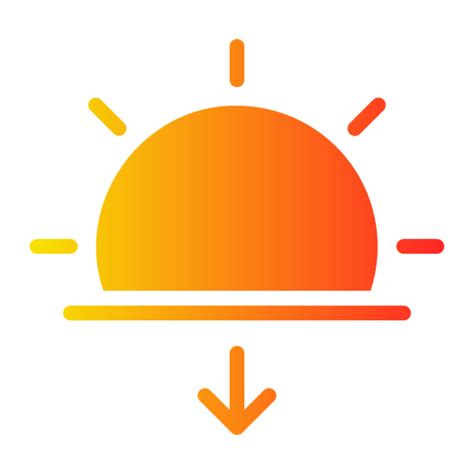 Sunset Generic Flat Gradient Icon