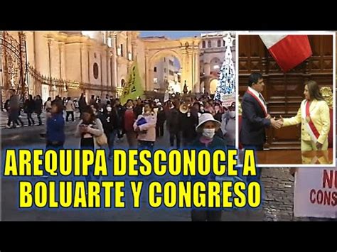 INICIAN PROTESTAS AREQUIPA DESCONOCE A DINA BOLUARTE Y CONGRESO