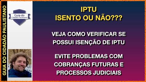 Isen O De Iptu Como Verificar Se Estou Isento Diferen A Entre Ter