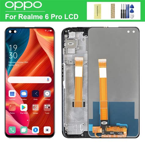 6 6 오리지널 Oppo Realme 6 Pro RMX2061 RMX2063 LCD 디스플레이 스크린 터치 패널 디지타이저