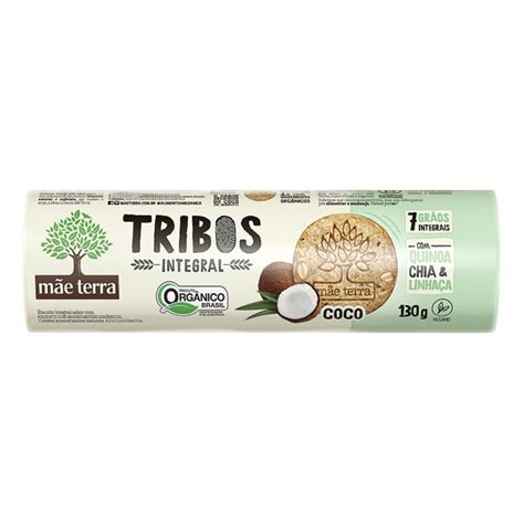 Biscoito Tribos Integral Coco 130G Mãe Terra Drogaria