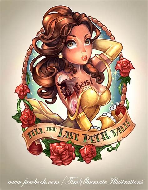 Disney Princesses Tattoos 16 New Awesome Illustrations By Telegrafixs Princesas Disney