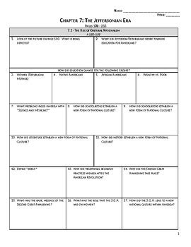 Apush Brinkley Chapter Reading Guide By Brinkley Reading Guides