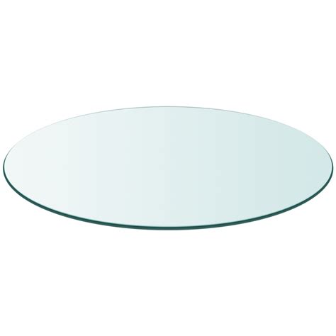 vidaXL Dessus de table ronde en verre trempé 600 mm Tischplatten