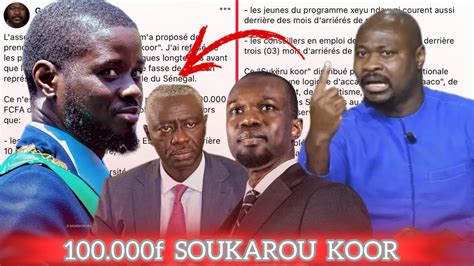 Guy Marius Crie Au Scandale Et D Nonce Sonko Diomaye Enveloppes