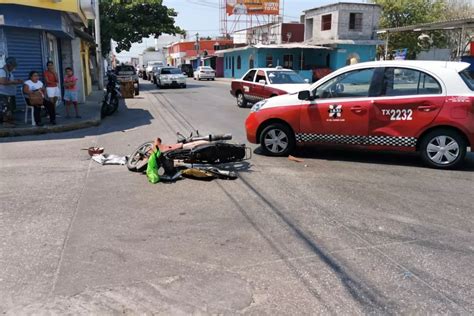 Motociclista Termina Lesionada Tras Ser Impactada Por Taxista