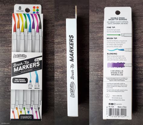 Review ArtSkills Brush Tip Markers Double Ended KIRISKA