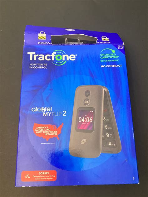 Tracfone Alactel A405DL MyfliP 4GB 2MP No Contract Flip Phone Prepaid