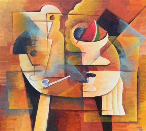 Cubism Still Life Painting by Jiří Petr Artmajeur