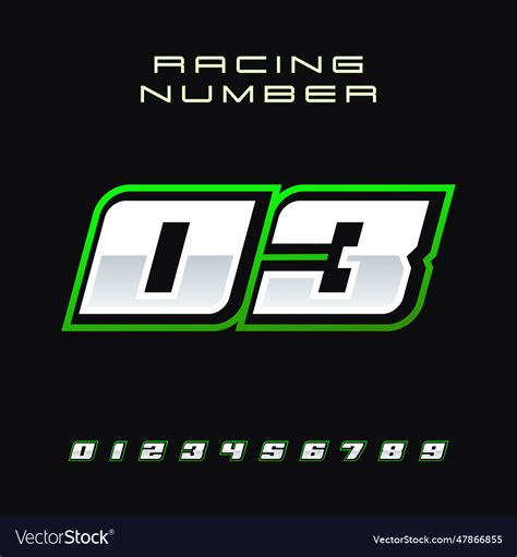 Racing number design template 03 Royalty Free Vector Image