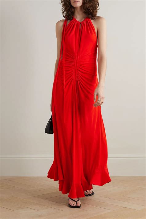 Proenza Schouler Ruched Jersey Crepe Halterneck Maxi Dress The Outnet