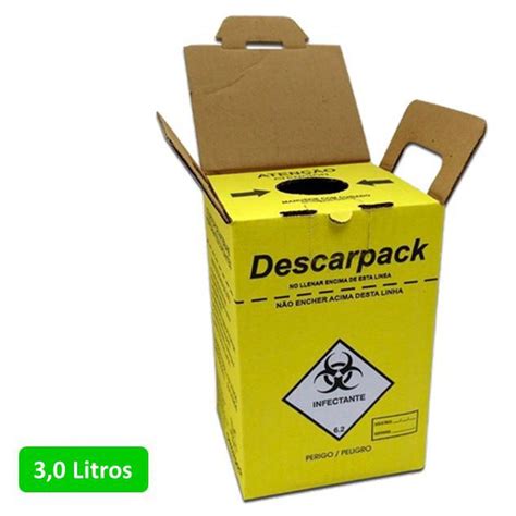 Caixa Coletor De Material Perfuro Cortante Descarpack Litros