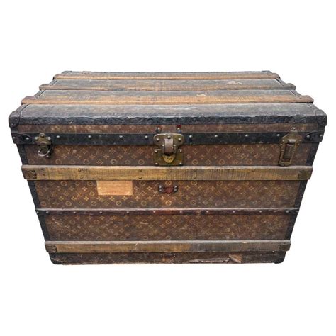 Excelsior Slatted Oak Trunk Patented 1868 Steamer Trunk For Sale At