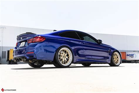 Bmw M F Cs Blue With Gold Bbs Lm R Wheel Front