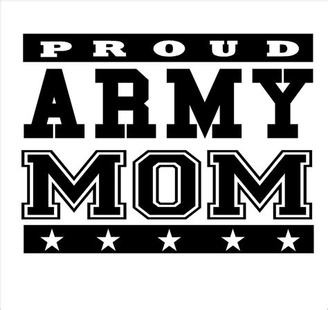 Proud Army Mom Miitary Army Vinyl Decal Deca