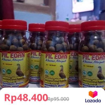 PIL EDAN JAMU VITAMIN OBAT HERBAL UNTUK MERPATI 100 ASLI ISI 120 BUTIRAN