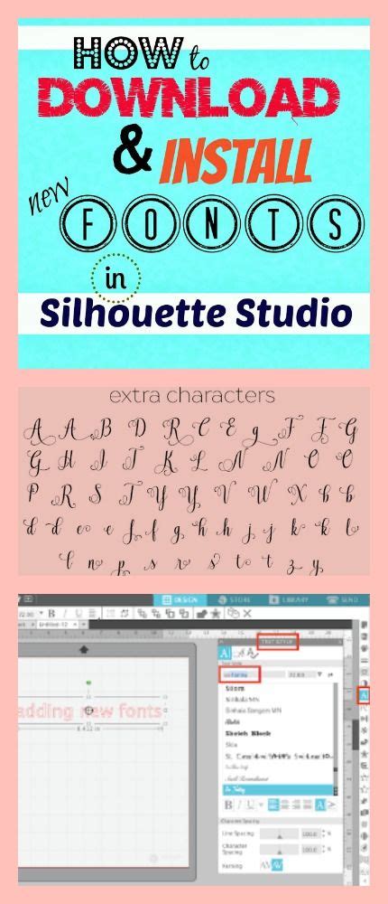 Silhouette Fonts Download A Step By Step Tutorial Silhouette Fonts Silhouette Tutorials