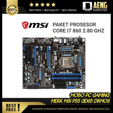 Jual Motherboard Mainboard Mobo Pc Gaming Msi P Gd Drmos Paket