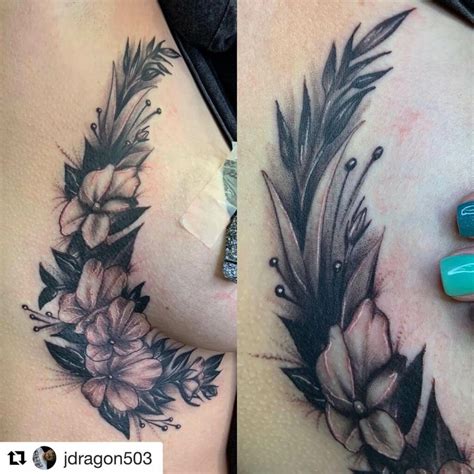 11 Side Boob Flower Tattoo That Will Blow Your Mind