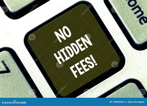 Text Sign Showing No Hidden Fees. Conceptual Photo Tagged Price is the ...