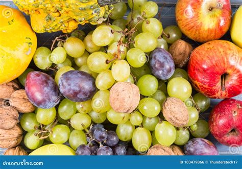 Fresh Organic Natural Farm Grapes On Wooden Background Stock Photo ...