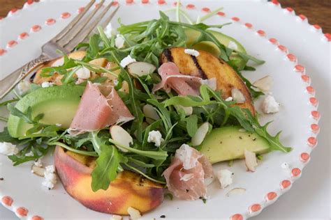 Arugula And Grilled Peach Salad Whats Gaby Cooking