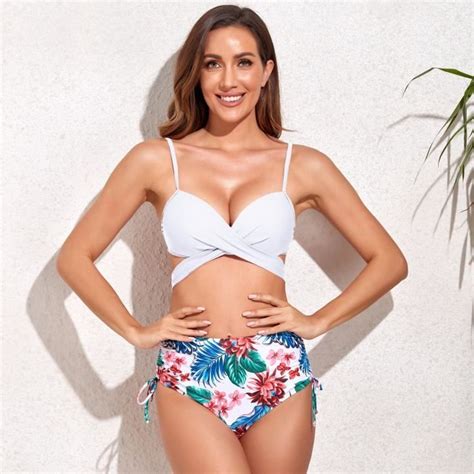 Bikini C Tel Pour Femme Couleur Unie Bikini Deux Pi Ces Sexy Taille