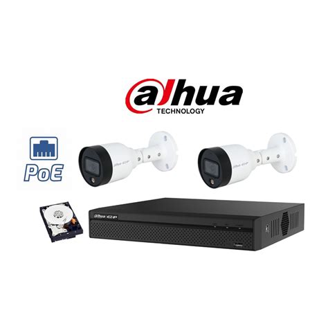 Kit Videosorveglianza Dahua Ip Poe Nvr Canali Telecamere Fullcolor