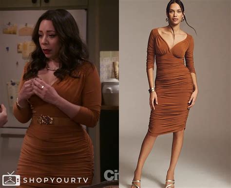 Lopez Vs Lopez Season 2 Episode 8 Rosies Ruched Midi Dress Shop Your Tv