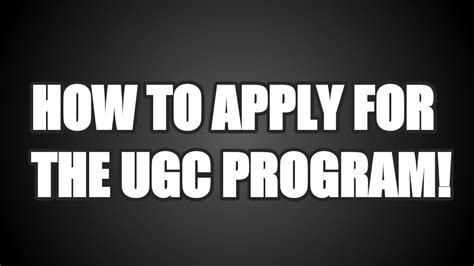 How To Apply For The UGC Program For Roblox 2020 YouTube