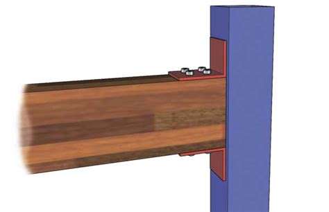 Timber Beam To Shs Steel Column Angle Moment Connection Structuraldetails Store