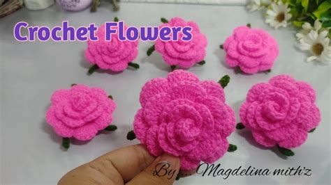 Crochet Flowers Toturial Mengait Bunga YouTube