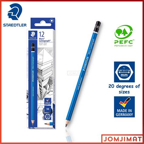 Staedtler Mars Lumograph Pencil Drawing Sketching 100 9H 8H 7H 6H 5H