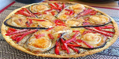 Tarte Fine Aux Aubergines Poivrons Et Fromage De Ch Vre