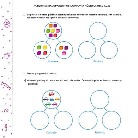 Componer Y Descomponer Cantidad De Elementos Del 0 Al 20 Descomponer