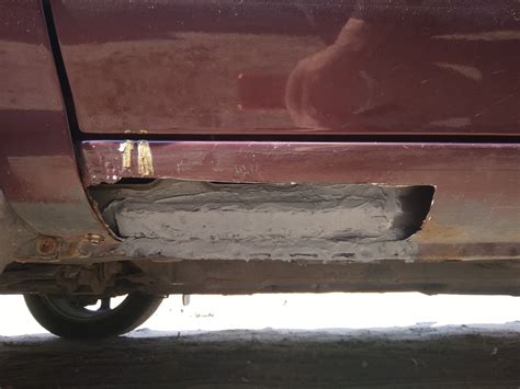 Латка на порог — KIA Sephia (1G), 1,6 л, 1995 года | кузовной ремонт ...