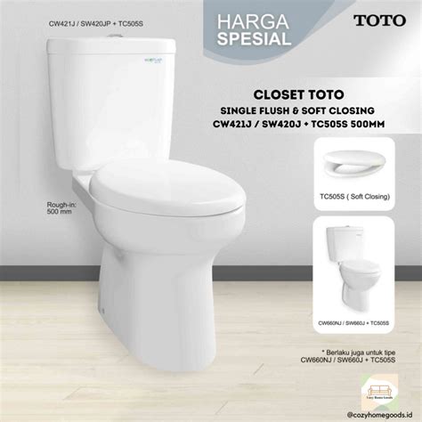 Jual Closet Duduk Toto Cw 421j Kloset Duduk Single Flush