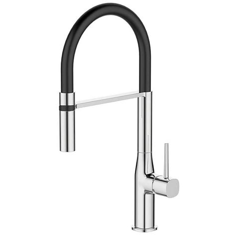 Black Modern Monobloc Kitchen Mixer Tap Pull Out Hose Single Lever