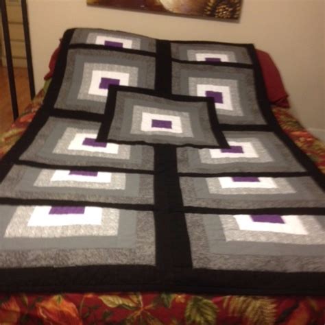 Quarter Square Log Cabin Throw Quiltsby Me