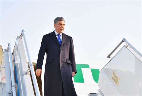 President of Turkmenistan Gurbanguly Berdimuhamedow arrives in Tashkent