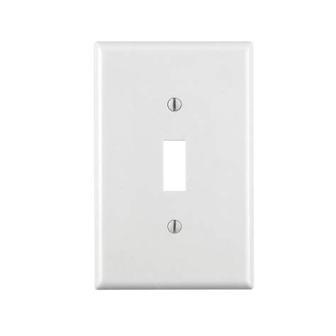 Leviton 1 Gang Toggle Midsize Switch Wall Plate White 80501 W The