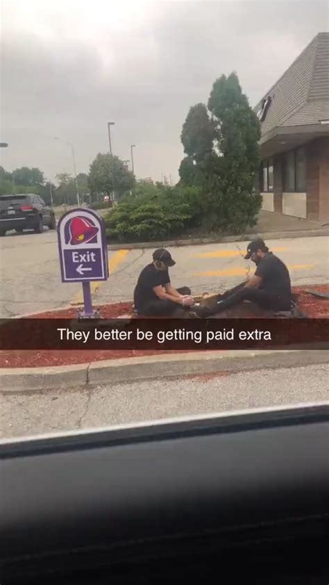 A Viral Tiktok Shows Two Taco Bell Workers Trying To Take Out A Stump Prompting Some Viewers To