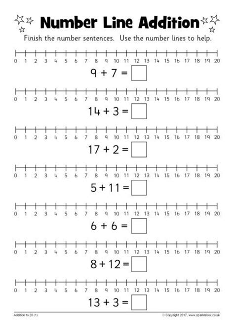 Number Line Grade 2 Worksheets