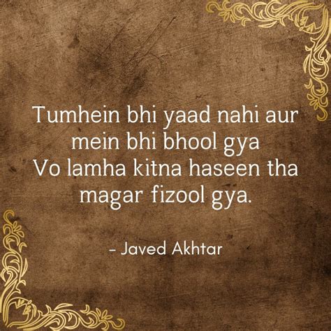 Javed Akhtar Shayari Javed Akhtar Poetry Javed Akhtar Quotes