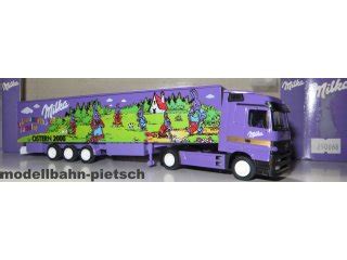 MB Actros Sattelzug Milka Milka Ostern 2000 Schmunzelhasen Familie