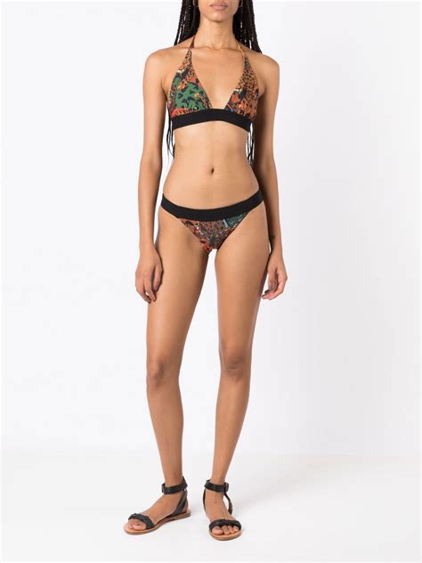 Osklen Leopard Print Triangle Bikini Set Farfetch